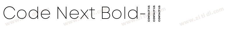 Code Next Bold字体转换